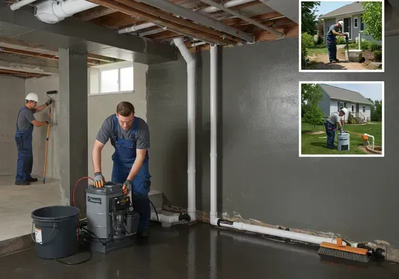 Basement Waterproofing and Flood Prevention process in Goodwater, AL